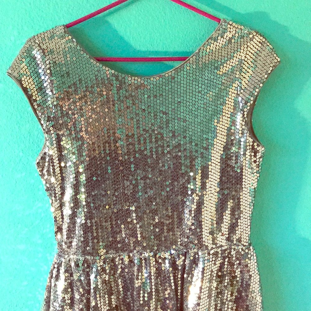 Silver Sequined Dress